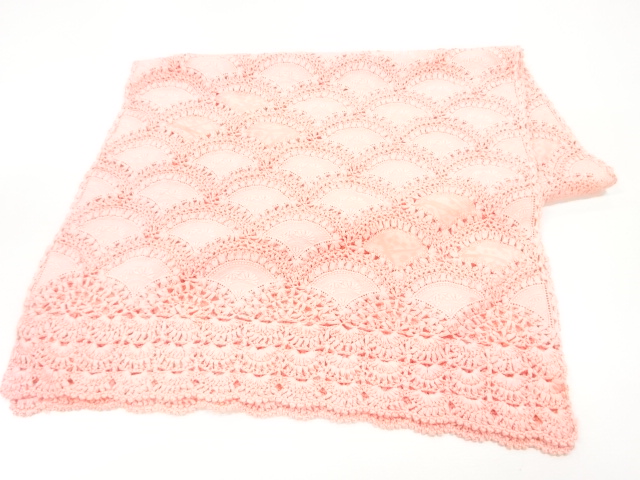 リボン織花青海波模様ショール